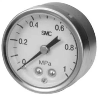 SMC 43 mm R 1/8 in Type R Stainless Steel Pressure Gauge 2 bar G43-2-01