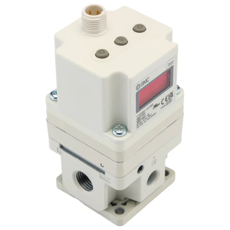 SMC Pneumatic Regulator, Type G 1/4 in, 0.5-9 Bar Pressure Range, 0 to 10 VDC Input, 50°C Max Operating ITV2050-31F2N3