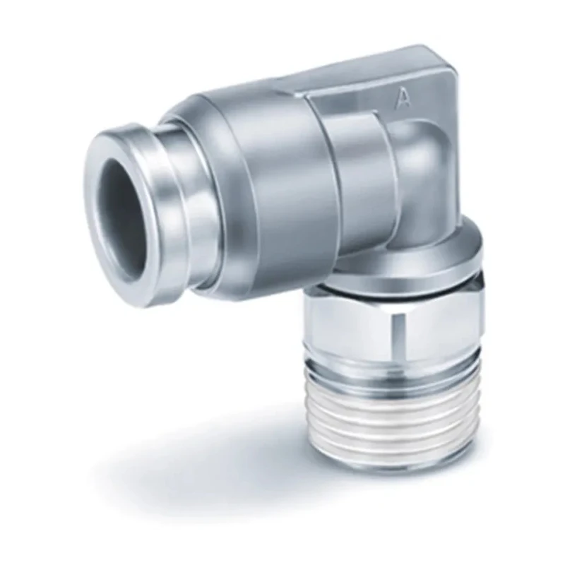 SMC Pneumatic Fitting Male G 1/8 inch, 6 mm Push-in, Electro Less Nickel Plated Brass, Maximum Operating Temperature KQB2L