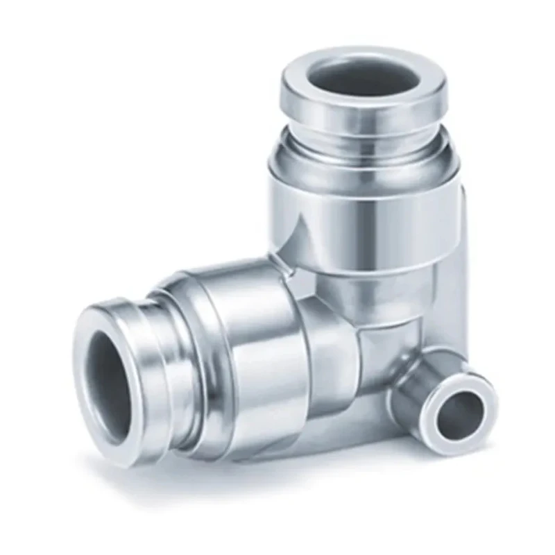 SMC Stainless Steel Pneumatic Union Elbow Fitting Push In 12 mm 1 Mpa Maximum Operating Pressure KQG2