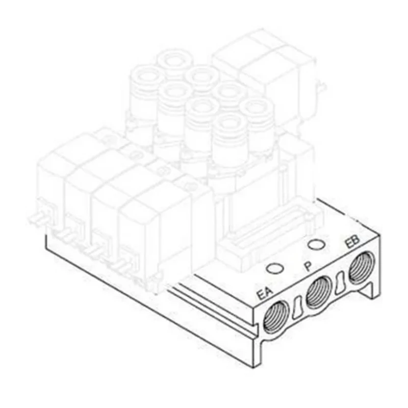 SMC SY5000 Series 3 Station G Manifold Aluminium Body Female Push-in Port 
