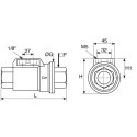 Legris Axial Type Pneumatic Actuated Valve 1 in 10 bar NC 15°C to 80°C 4202 25 34 20
