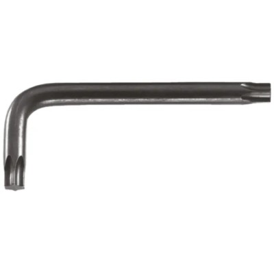 Facom 1-Piece L Shape Short Arm Torx Key 88.5mm Burnished Finish 89.45