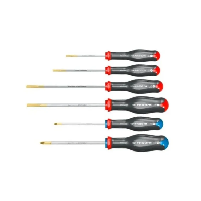 Facom Flat, Pozidriv, Phillips Standard Screwdriver Set, 10-Piece AT.J10