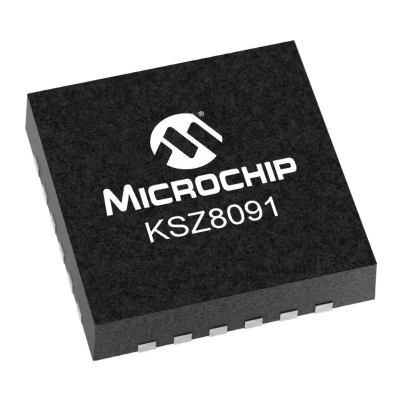 Microchip 24-Pin QFN Ethernet Transceiver 3.3 V 100 Mbps KSZ8091RNAIA-TR