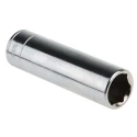 Facom 1/4 in Drive 10 mm 6 Point Square Socket Chrome Vanadium Steel, 50.5mm Overall Length R.10LA