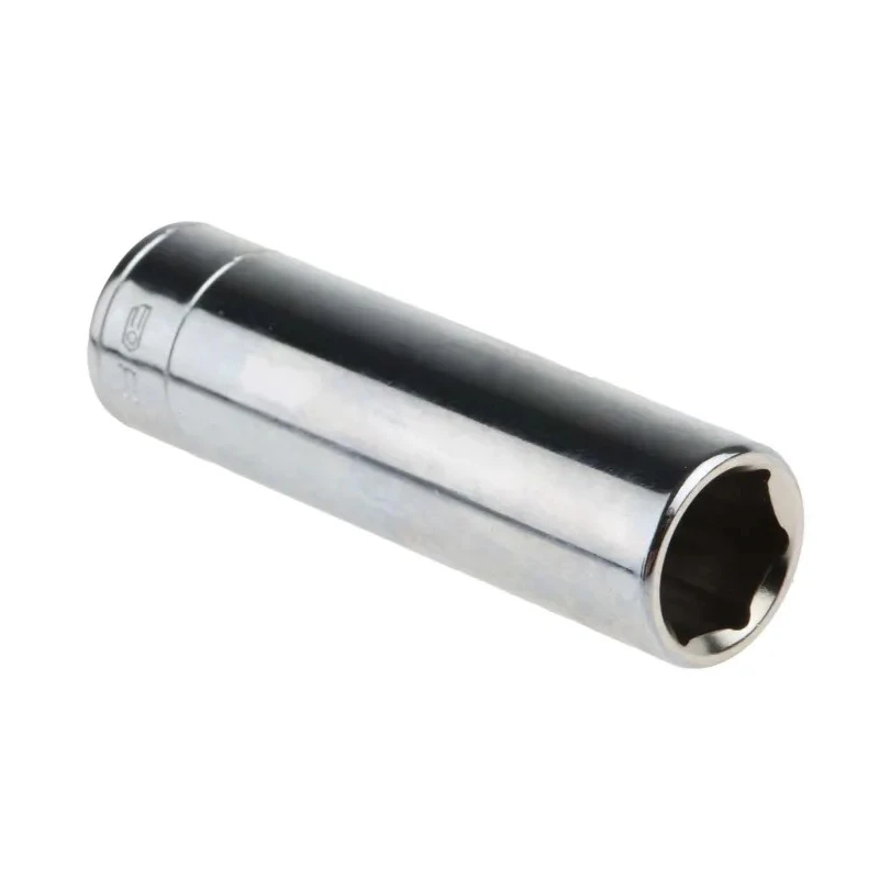 Facom 1/4 in Drive 10 mm 6 Point Square Socket Chrome Vanadium Steel, 50.5mm Overall Length R.10LA