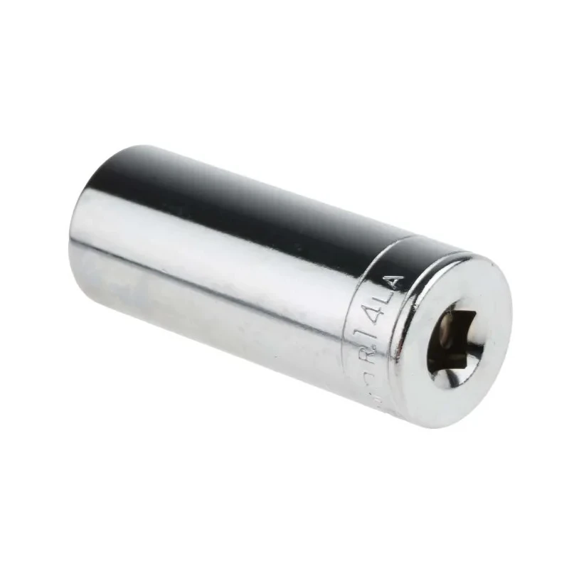Facom 1/4 in Drive 14 mm 6 Point Square Socket 50.5mm Overall Length R.14LA