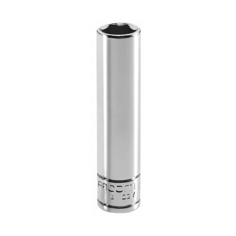 Facom 1/4 in Drive 9 mm 6 Point Square Socket Chrome Vanadium Steel 50.5mm Overall Length R.9LA