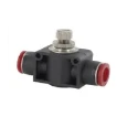 RS PRO Pneumatic In-Line Flow Regulator Tube 6 mm Push-In Fitting Plastic Body PBT Nitrile Seal Nickel Plated Brass 235-4736