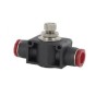 RS PRO Pneumatic In-Line Flow Regulator Tube 6 mm Push-In Fitting Plastic Body PBT Nitrile Seal Nickel Plated Brass 235-4736