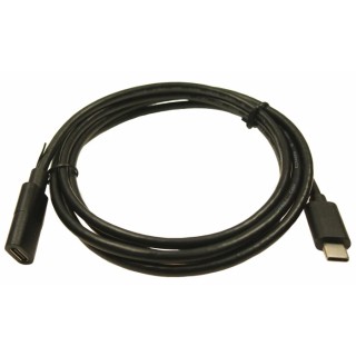 RS PRO USB 3.1 Female USB Type C to Female USB Type C Extension Cable, Black, 1.5 m 235-4780