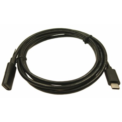 RS PRO USB 3.1 Female USB Type C to Female USB Type C Extension Cable, Black, 1.5 m 235-4780