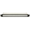 RS PRO Black Steel 1U Rack Panel 44 mm Length 482 mm Width 20 Rectangular Holes 235-4787