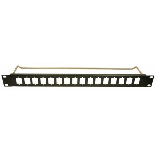 RS PRO Black Steel 1U Rack Panel 44 mm Length 482 mm Width Model 235-4784