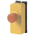 Eaton Pull Release Control Station Switch 1 NO/1 NC, 1 Cutout, Red Button, Yellow Enclosure 199348 M22-PV30/FK11/FIY1