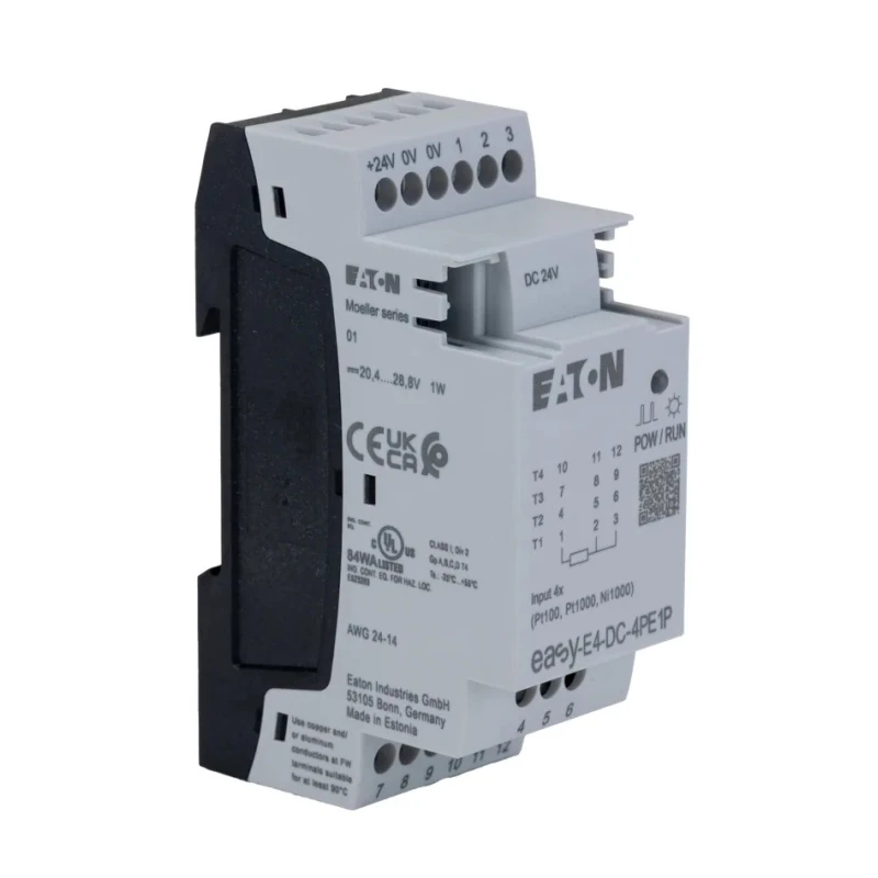 Eaton easyE4 Series Control Relay, 4-Input Analogue Input, Relay Output, 0 Outputs EASY-E4