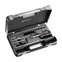 Facom 24-Piece 3/8 in Drive 6 Point Socket Set Chrome Vanadium Steel Bright Chrome Finish J.161-4P6