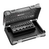 Facom 17-Piece 3/8 in Hexagon Socket Set Chrome Vanadium Steel Bright Chrome Finish J.400