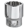 Facom Socket 3/8 in Drive 1 in 12 Point Square, 33mm Overall Length J.1P