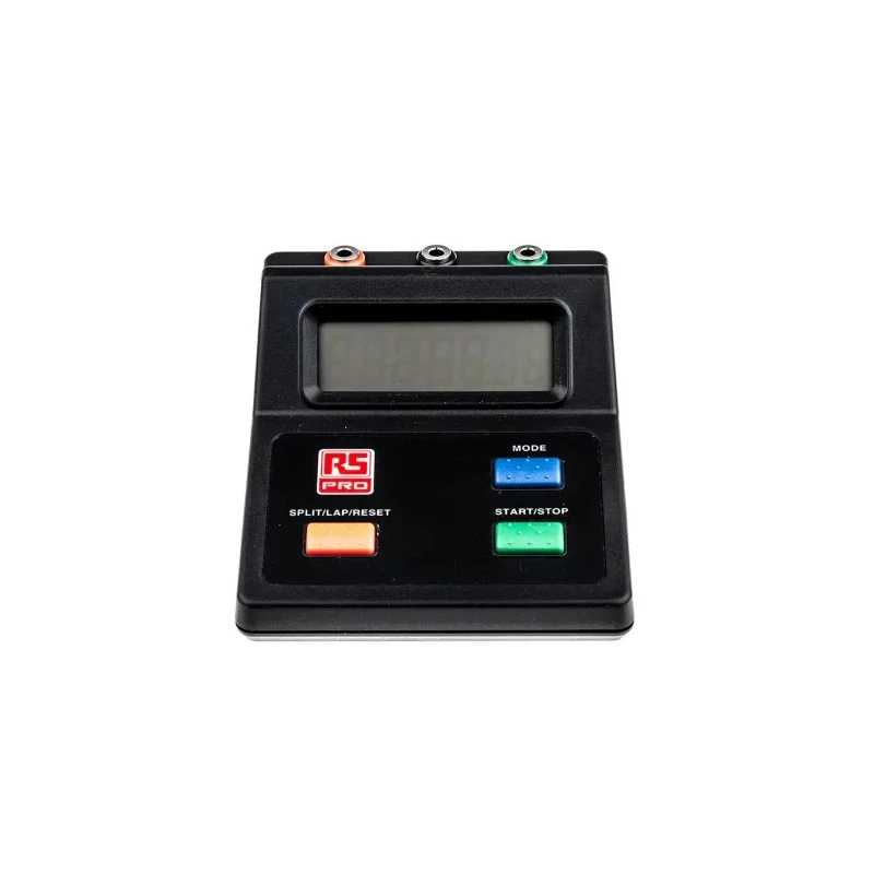 RS PRO Black Digital Stopwatch 10 Hour 1/100 Second Count Up Timer Plastic Case 45x120x100 mm 235-5059