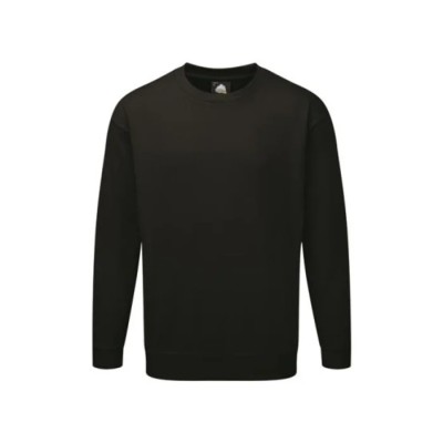 Orn Black Unisex Work Sweatshirt 35% Cotton, 65% Polyester Size M 1250-15/B/M
