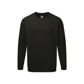 Orn Unisex Work Sweatshirt Black 65% Polyester 35% Cotton Size S 320gsm Premium Sweatshirt 1250-15/B/S