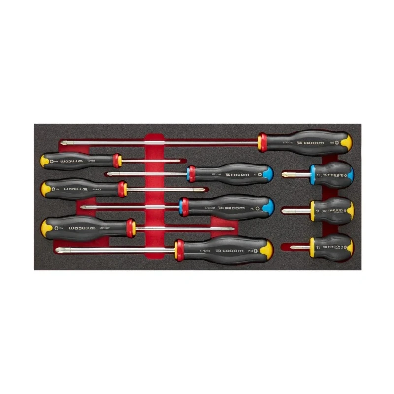 Facom Phillips Standard Screwdriver Set, 10-Piece MODM.AT5PB