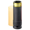 Facom 19 mm 1/2 in Drive 6 Point Impact Socket, Chrome Molybdenum Steel, Teflon Finish, 210mm Length NSI.19L