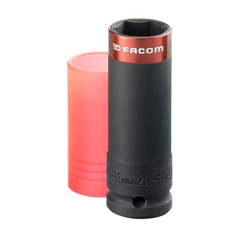 Facom 21 mm 1/2 in Drive 6 Point Impact Socket, 210mm Length NSI.21L