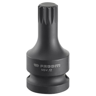 Facom 10 mm 1/2 in Drive Impact Socket, 50mm Length NSV.10