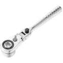 Facom 1/4 in Ratchet with Tube Handle, 115mm Overall Length, Chrome Vanadium Steel Satin Chrome Finish R.180HX