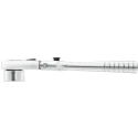 Facom 1/4 in Ratchet with Tube Handle, 115mm Overall Length, Chrome Vanadium Steel Satin Chrome Finish R.180HX