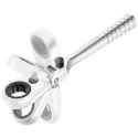 Facom 1/4 in Ratchet with Tube Handle, 115mm Overall Length, Chrome Vanadium Steel Satin Chrome Finish R.180HX