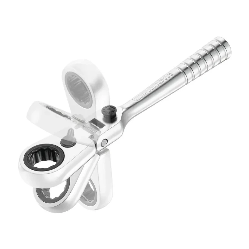 Facom 1/4 in Ratchet with Tube Handle, 115mm Overall Length, Chrome Vanadium Steel Satin Chrome Finish R.180HX