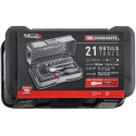 Facom 21-Piece 1/4 in Hexagon Ratchet Socket Set Chrome Vanadium Steel French Origin R.181-4P6PB