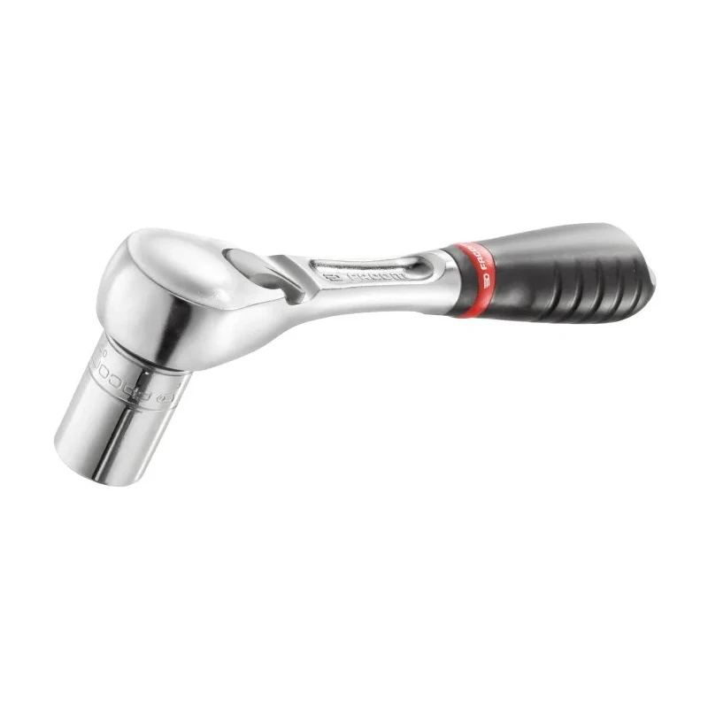 Facom 1/4 in Ratchet with Bi-Material Elastomer Handle, Pear Head Shape, 121mm Overall Length RL.161