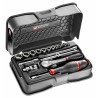 Facom 17-Piece 1/4 inch 6 Point Socket Set Chrome Vanadium Steel RL.161-2P6U