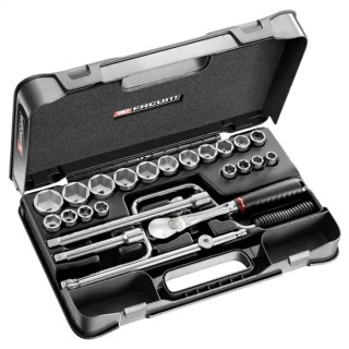 Facom 25-Piece 1/2 in 6 Point Socket Set Chrome Vanadium Steel SL.161-3P6U