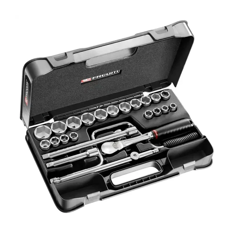 Facom 25-Piece 1/2 in 6 Point Socket Set Chrome Vanadium Steel SL.161-3P6U