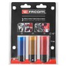 Facom 3-Piece 1/2 in Drive 6 Point Socket Set Chrome Molybdenum Steel Black Finish NSI.3LPB