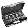 Facom 26-Piece 1/2 in Hexagon Socket Set Drive Size 1/2 in Chrome Vanadium Steel SXL.161-4P6
