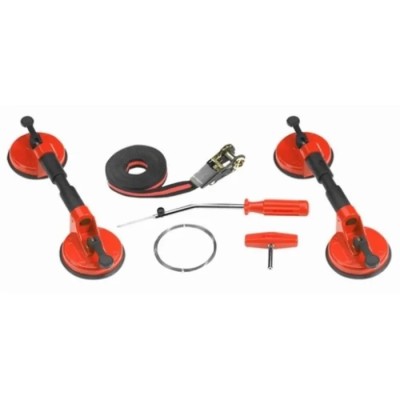 Facom 2 Cup Suction Lifter D.28BPF, Suction Cups 2x, Ratchet Strap, Removal Tool, Pull Handle D.28BPF