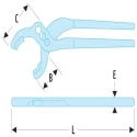 Facom Crimp Tool for Tubes, Lamps or Wire Looms Handling Fragile Round Components 230mm 410.S