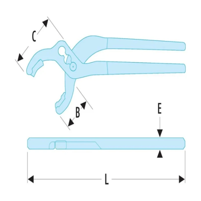 Facom Crimp Tool for Tubes, Lamps or Wire Looms Handling Fragile Round Components 230mm 410.S