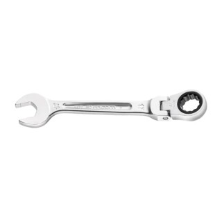 Facom Combination Spanner 17 mm, 191 mm Overall Chrome Finish Hinged Head 467BF.17