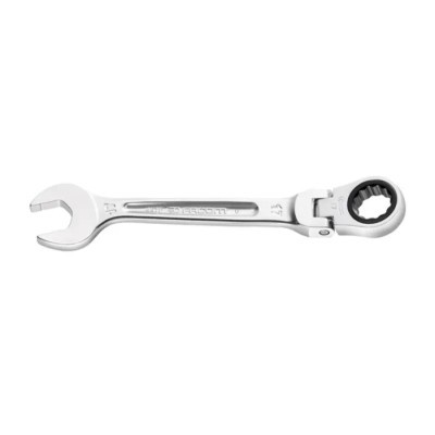 Facom Combination Spanner 17 mm, 191 mm Overall Chrome Finish Hinged Head 467BF.17
