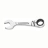 Facom Combination Ratchet Spanner Satin Chrome 7 to 19 mm Offset Head 95.5mm Overall Length 467BS.10