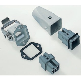 EPIC Heavy Duty Power Connector Insert 10A 250V H-D Series Male 8 Contacts 11252500