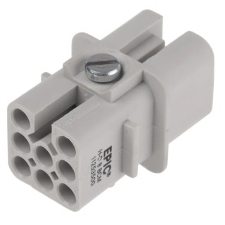 EPIC Heavy Duty Power Connector Insert Female 8 Contacts 10A 250V H-D Series 11253500